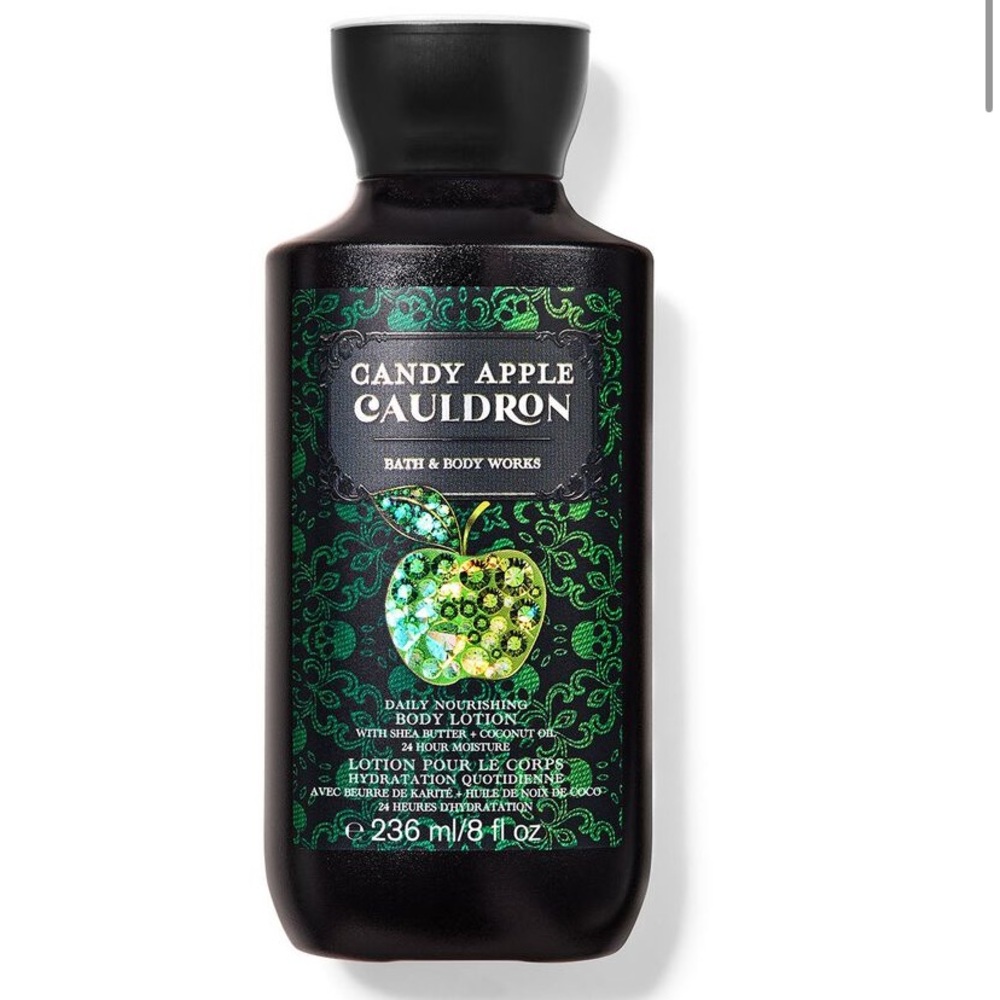 Bath & Body Works Candy Apple Cauldron Body Lotion - Black & Green